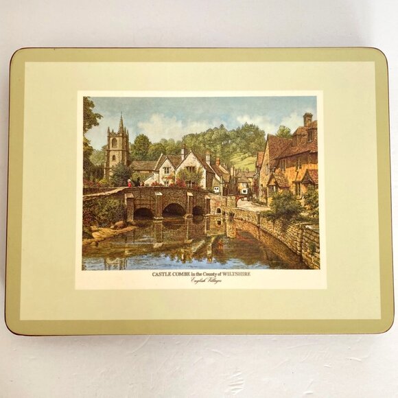 1970s Harrods Pimpernel English Villages Deluxe Place Mats Set Of 6 Vintage - Picture 8 of 16